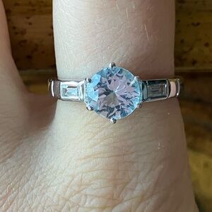 Sky Blue Topaz Sterling Silver Ring Size 10